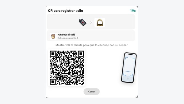 QR para registrar sello